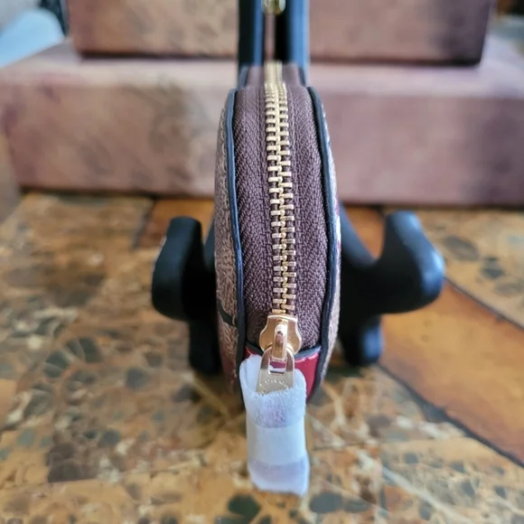 Coach Heart-Shaped Coin Purse with Cherry Design - Picture 4 of 6